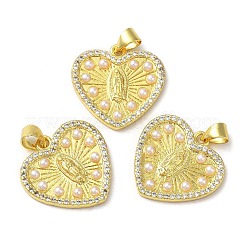 Rack Plating Brass Cubic Zirconia Pendants&nbsp;KK-Q771-01G