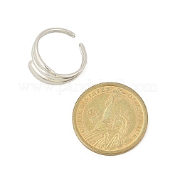 304 Stainless Steel Cuff Rings for Women&nbsp;RJEW-G338-21P