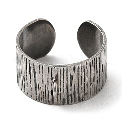 Non-Tarnish 304 Stainless Steel Open Cuff Ring Components&nbsp;STAS-C079-03P