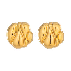 Geometric Round 304 Stainless Steel Stud Earrings for Women&nbsp;JY2414-2