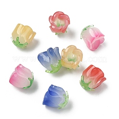 16Pcs 4 Colors Gradient Color Opaque Acrylic Beads&nbsp;MACR-CJ0002-32