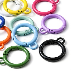 10Pcs Spray Painted Alloy Spring Gate Rings&nbsp;FIND-YW0001-63