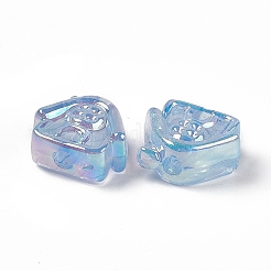 UV Plating Rainbow Iridescent Acrylic Beads&nbsp;PACR-M003-02C