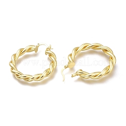 Brass Hoop Earrings&nbsp;EJEW-H104-11G