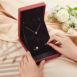 Rectangle PU Leather with Lint Jewelry Storage Box&nbsp;AJEW-WH0505-86A-02