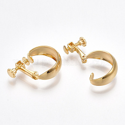 Brass Clip-on Earring Findings&nbsp;KK-T038-301G