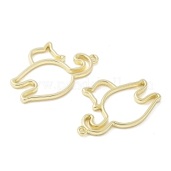 Alloy Open Back Bezel Pendants&nbsp;X-FIND-L025-02G
