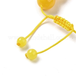 12.5mm Round Dyed 12.5mm Round Natural White Jade Imitation Beeswax Braided Bead Bracelets for Women Men&nbsp;BJEW-C060-01A