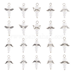 Glass & Alloy Pearl Pendants&nbsp;HJEW-TAC0058