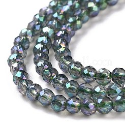 Electroplate Transparent Glass Beads Strands&nbsp;LS-GLAA-H021-01B-FR01
