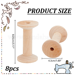 Wood Thread Bobbins&nbsp;TOOL-WH0155-140
