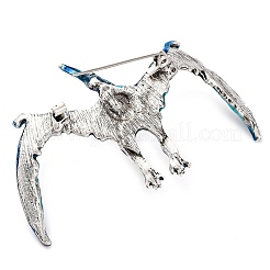 Pterosaurs Alloy Rhinestone Brooch&nbsp;JEWB-Z031-01AS