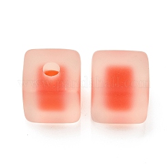 Frosted Acrylic European Beads&nbsp;OACR-G012-14A