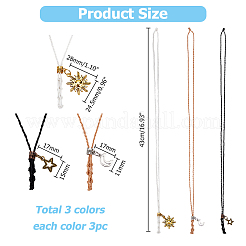 9Pcs 3 Styles Waxed Polyester Cord Necklace Sets&nbsp;NJEW-HS00001