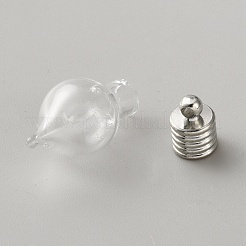 Glass Bottle Pendant Decoration&nbsp;GLAA-WH0030-56