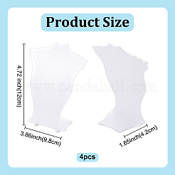 Bust Shaped Plastic Slant Back Necklace Jewelry Storage Rack&nbsp;ODIS-WH0099-35