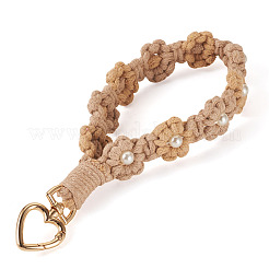 Cotton Braided Flower Pendant Decorations&nbsp;AJEW-TAC0030-032G-08