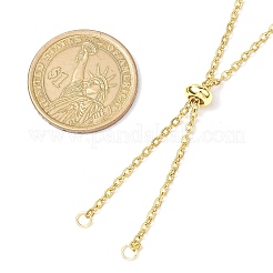 3Pcs 3 Colors Adjustable Stainless Steel Cable Chain Slider Necklace Making&nbsp;AJEW-JB01229