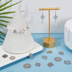 20Pcs 10 Styles Stainless Steel Connector Charms&nbsp;FIND-SC0004-70