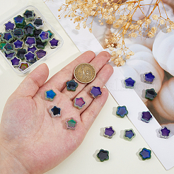 60Pcs 5 Colors Two Tone Glass Beads&nbsp;GLAA-HS0001-17