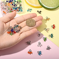 48Pcs 12 Colors Imitate Austrian Crystal Bicone Glass Pendants&nbsp;PALLOY-YW00070