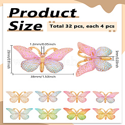 32Pcs 8 Colors Transparent Acrylic Pendants&nbsp;TACR-LP0001-04