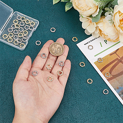 40Pcs 2 Colors Rack Plating Alloy Linking Rings&nbsp;FIND-GL0001-64