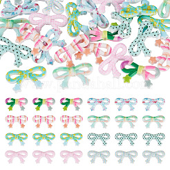 40Pcs 8 Colors Printed Opaque Acrylic Beads&nbsp;MACR-TA0002-65