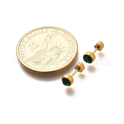 Ion Plating(IP) 304 Stainless Steel Stud Earrings&nbsp;EJEW-A118-14G-01