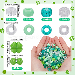 1000Pcs Plastic Pony Beads & Flower Acrylic Beads Sets&nbsp;DIY-SP0003-95A