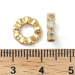Brass Clear Cubic Zirconia Linking Rings&nbsp;KK-U045-10G