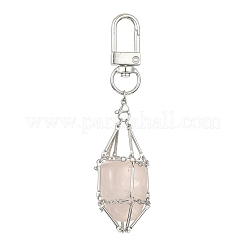 Brass Braided Macrame Pouch Empty Stone Holder for Keychain&nbsp;KEYC-TA00021-03