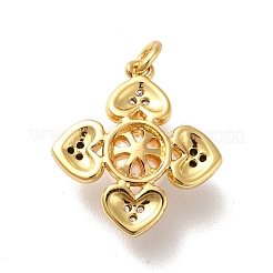 Rack Plating Brass Micro Pave Cubic Zirconia Pendants&nbsp;KK-I688-17G