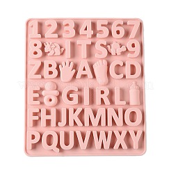 Number & Letter Cake DIY Food Grade Silicone Mold&nbsp;DIY-K075-09
