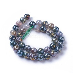 Electroplate Natural Indian Agate Beads Strands&nbsp;G-F627-01-D02