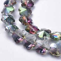 Electroplate Glass Beads Strands&nbsp;EGLA-F132-HP07