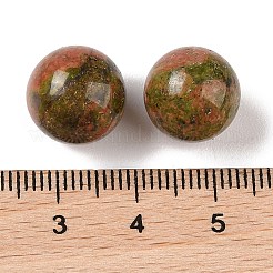 Natural Unakite No Hole Sphere Beads&nbsp;G-K353-04B-05