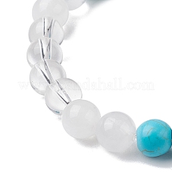 Natural Blue Aventurine & Mixed Gemstone Round Beaded Stretch Bracelets for Women&nbsp;BJEW-JB11056-04