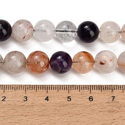 Natural Black Gold Rutilated Quartz Beads Strands&nbsp;GG-CBAC678-A02-10mm