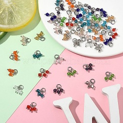48Pcs 12 Colors Imitate Austrian Crystal Bicone Glass Pendants&nbsp;PALLOY-YW00070