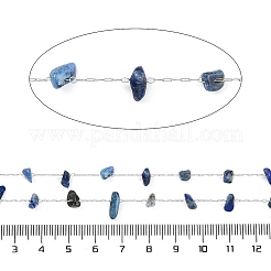Handmade Natural Lapis Lazuli Chip Beads Chain&nbsp;CHS-H028-06A-02