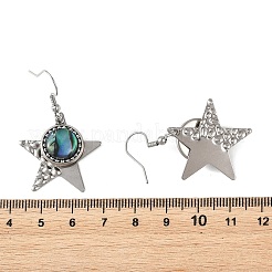 Paua Shell and 304 Stainless Steel Dangle Earrings&nbsp;EJEW-JE07471