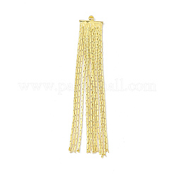 Brass Boston Link Chains Tassel Pendants&nbsp;KK-P227-10G