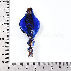 Handmade Gold Sand Lampwork Big Pendants&nbsp;LAMP-T023-09A