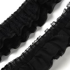 3-Layer Pleated Chiffon Flower Lace Trim&nbsp;OCOR-XCP0002-11B