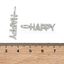 SHEGRACE Brass Micro Pave Cubic Zirconia Pendants&nbsp;XGRQ3D405-493P