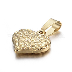 304 Stainless Steel Textured Pendants&nbsp;STAS-F183-09G