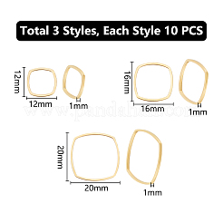 30Pcs 3 Styles 201 Stainless Steel Linking Rings&nbsp;STAS-UN0057-16