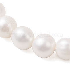 Natural Cultured Freshwater Pearl Round Beaded Stretch Bracelets for Women&nbsp;BJEW-JB12128