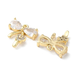Brass Micro Pave Cubic Zirconia Pendants&nbsp;KK-F872-15G-01